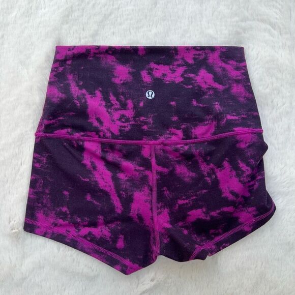 Lululemon Boogie Short *Full-On Luon (Roll Down) Bike Shorts Purple size 4 - Picture 3 of 9